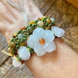 ✨💚 Set of Sage Green Macramé Beaded Bracelets✨NWT